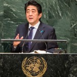 جاپان کے وزیر اعظم Shinzo Abe نے  اقوام متحدہ کی جنرل اسمبلی کے سالانہ اجلاس سے خطاب کرتے ہوئے