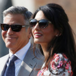 ہالی ووڈ کے اداکار  George Clooneyاور اپنی اہلیہ Amal Alamuddin کے ساتھ