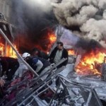 شام میں مارکیٹ پر وحشیانہ روسی بمباری، 60 شہید