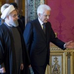 ایران کے صدر حسن روحانی	اور اٹلی کے صدر سرجیو میٹریلا