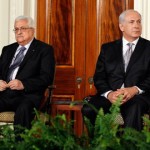 اسرائیلی وزیر اعظم نیتن یاہو اور فلسطینی صدر محمود عباس