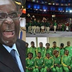 زمبابوے اولمپکس ٹیم اور صدر رابرٹ موگابے