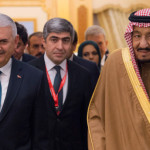 سعودی عرب کے فرماں روا شاہ سلمان بن عبدالعزیز اور ترک وزیر اعظم بن علی یلدرم