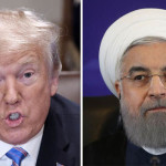 امریکی صدر ڈونلڈ ٹرمپ اور ایران کے صدر حسن روحانی