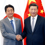 جاپان کے وزیر اعظم شنزو آبے اور چینی صدر شی جن پنگ