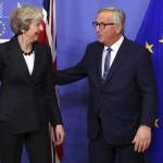 صدر یورپی کمیشن ژان کلاڈ ینکر اور برطانوی وزیر اعظم تھریسامے ملاقات کر رہے ہیں