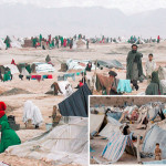 افغانستان میں خانہ جنگی اور قحط کے باعث نقل مکانی کرنے والے سیکڑوں خاندان کھلے آسمان تلے رہنے پر مجبور ہیں