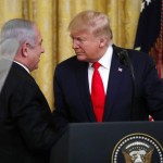 امریکی صدر ڈونلڈ ٹرمپ اور اسرائیل کے وزیر اعظم بینجمن نیتن یاہو پریس کانفرنس