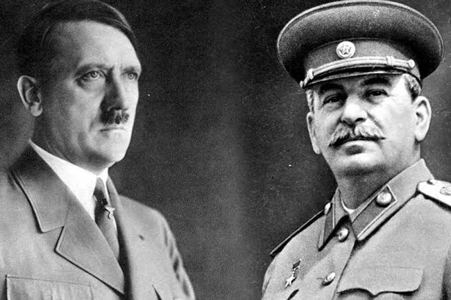 جرمنی کے سربراہ ایڈولف ہٹلر اور سوویت یونین کے رہنما جوزف سٹالن