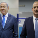 اسرائیلی وزیر اعظم بنیامین نیتن یاہو اور ان کے سیاسی حریف بینی گانتز