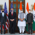 امریکی وزیر خارجہ مائیک پومپیو اور وزیر دفاع مارک ایسپر بھارت کے 2 روزہ دورے پر نئی دہلی پہنچے