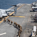 امریکی بحری جہازوں کا مجموعہ مقصد افریقا کے اس شورش زدہ ملک سے تقریبا 700 امریکی فوجیوں کے انخلا کے عمل کو سپورٹ کرنا ہے