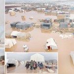 خیمہ بستیوں میں سیلابی صورت حال اور شدید سرد موسم کے دوران شامی مہاجرین بے یار و مددگار ہو گئے ہیں