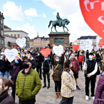 شامی مہاجرین نے ڈنمارک کی حکومت کے لئے احتجاج کر رہے ہیں